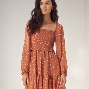 ARITZIA SMOCKED TEMPEST MINI DRESS